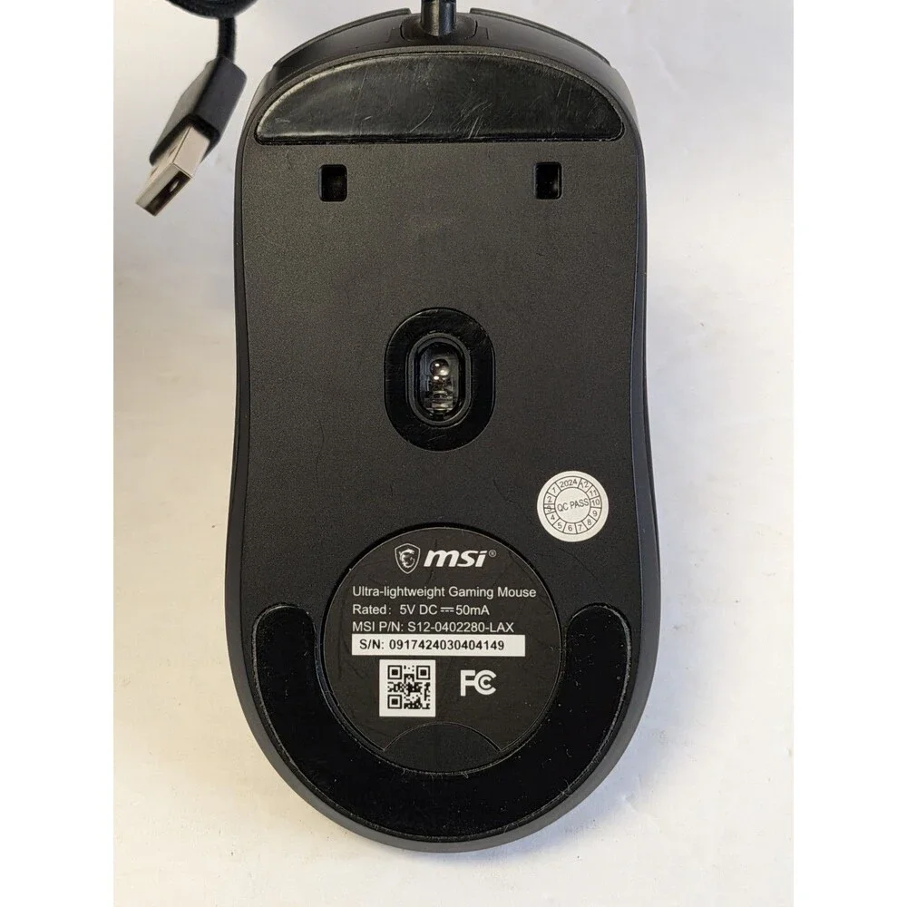 MSI Clutch GM08 Wired Gaming Mouse, Black